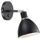 Nordlux Ray Wandleuchte Metall Schwarz | Geeignet für E14