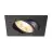 SLV New Tria 68 Spot Aluminium Noir Carré | Diamètre 68mm - Convient pour 1x GU10 